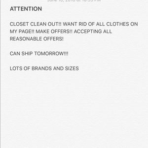 CLOSET CLEAN OUT! EVERYTHING MUST GO